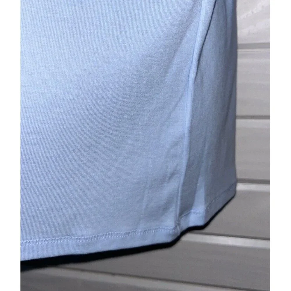 J Jill Sz XL Light Blue Pima Cotton Ballet Sleeve Tee Soft Scoop Neck Peru EUC - Picture 4 of 8